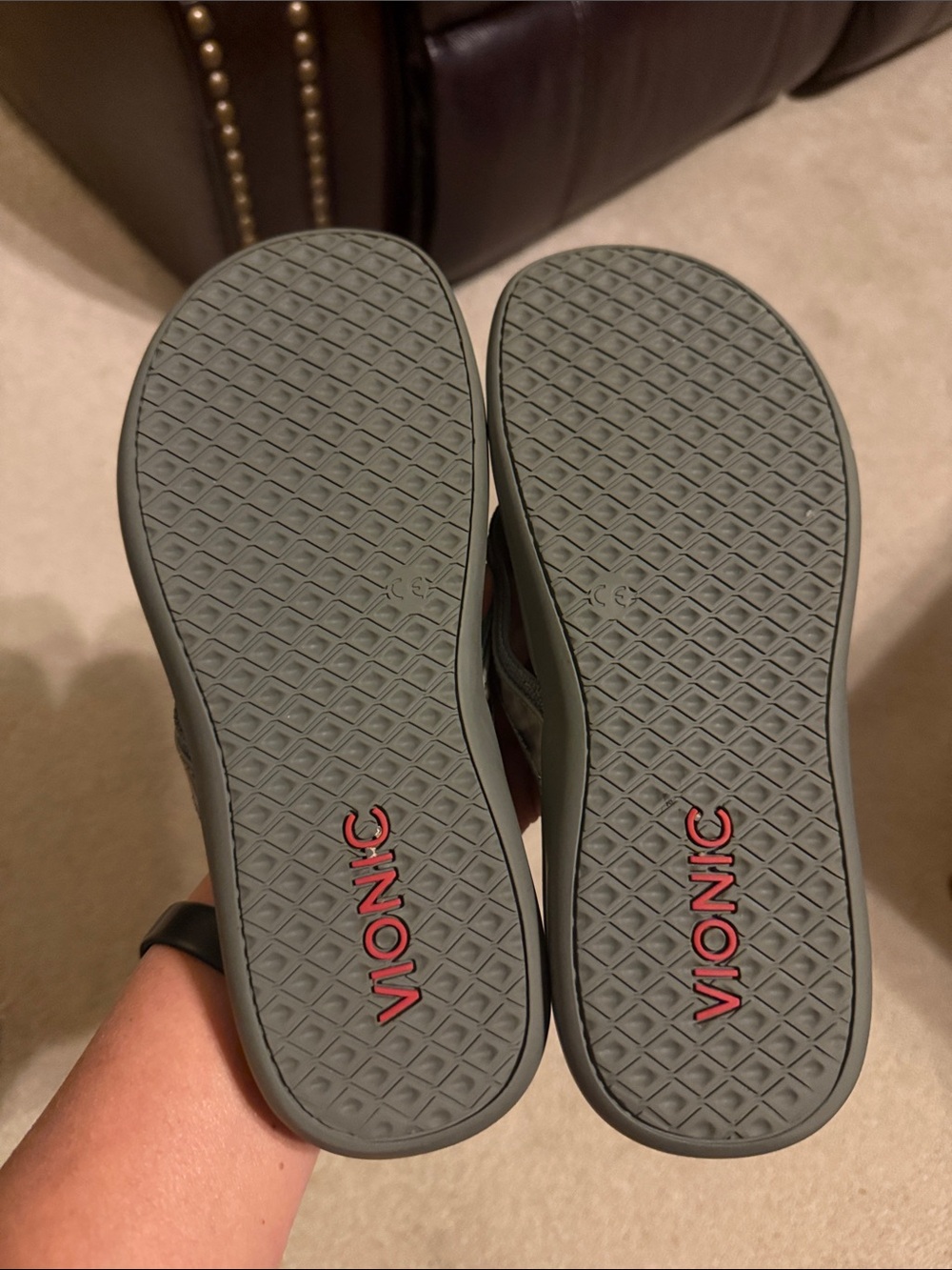 Vionic Tide II Orthotic Sandals Gray Camo Design Arch Support Comfortable Size 7 - Picture 9 of 10